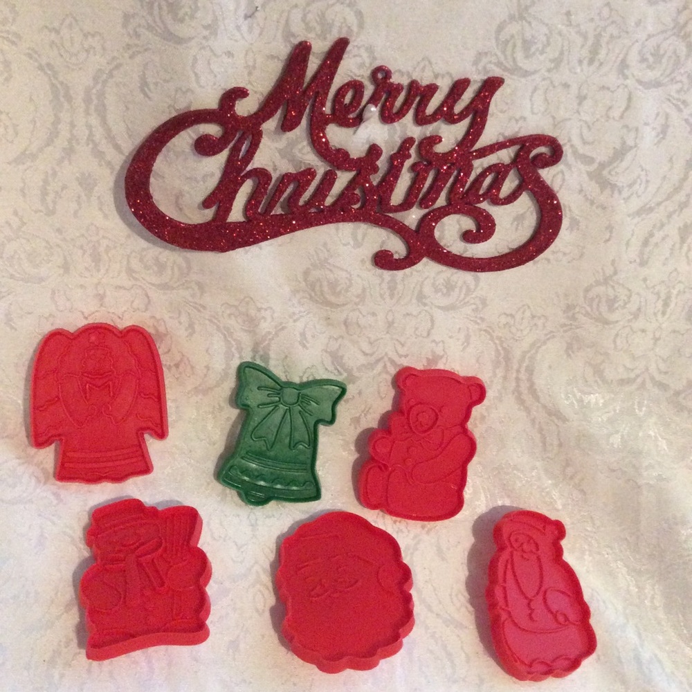 Christmas Cookie Cutter Santas Angels Bell snowman
